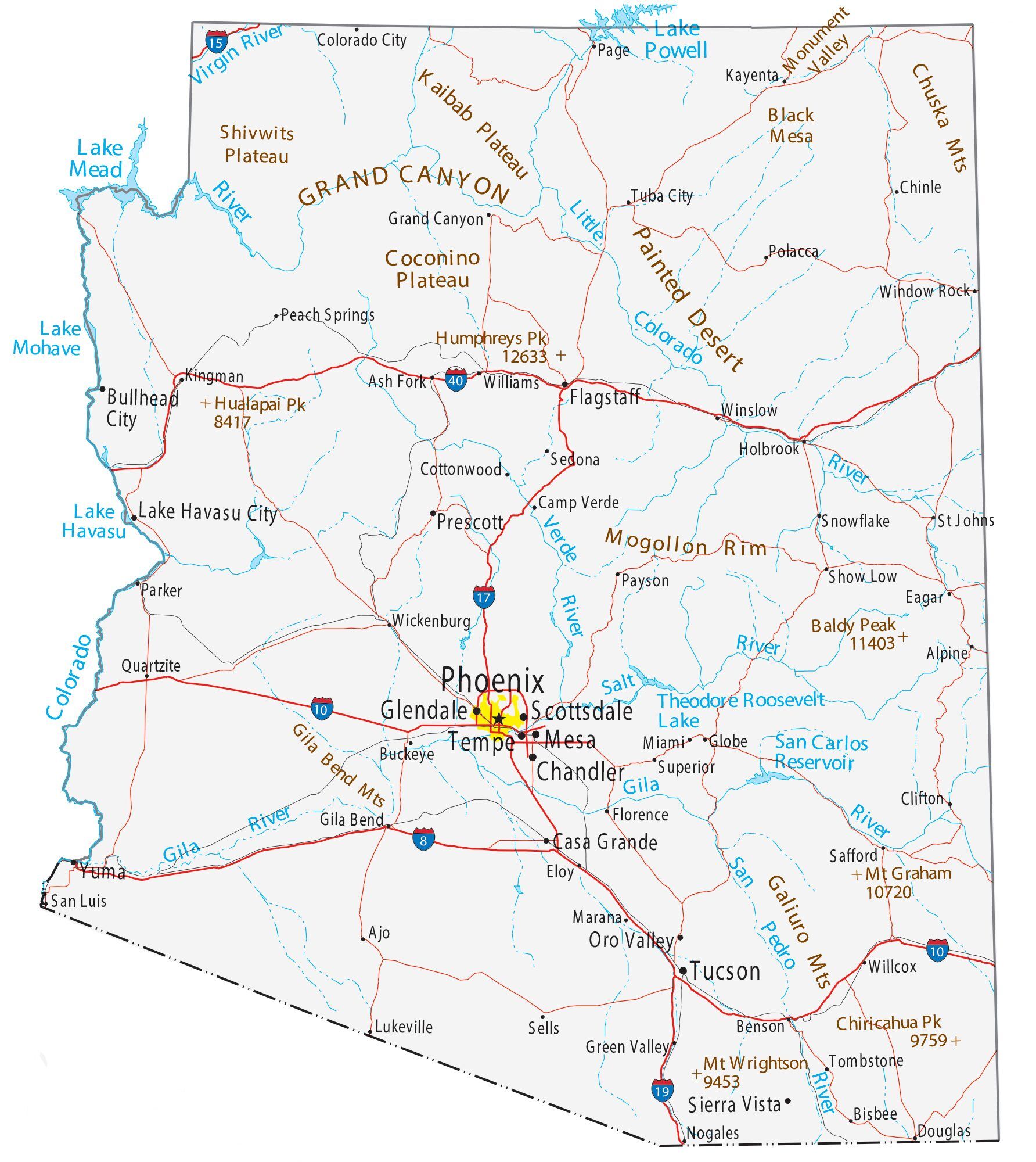 Map of Arizona